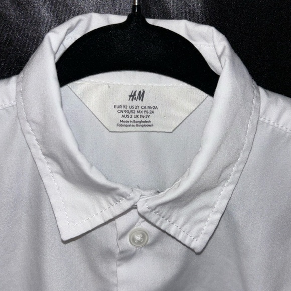 H&M Boys White Button Down Long Sleeve - Picture 2 of 11